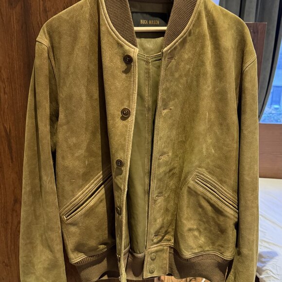 Buck Mason Canyon Suede Bomber Jacket - Picture 2 of 6